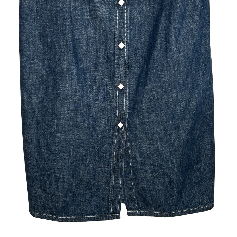 Vintage Lucky Brand Western Shirt Dress S Minimalist‎ Preppy Rodeo Country USA - Picture 6 of 11